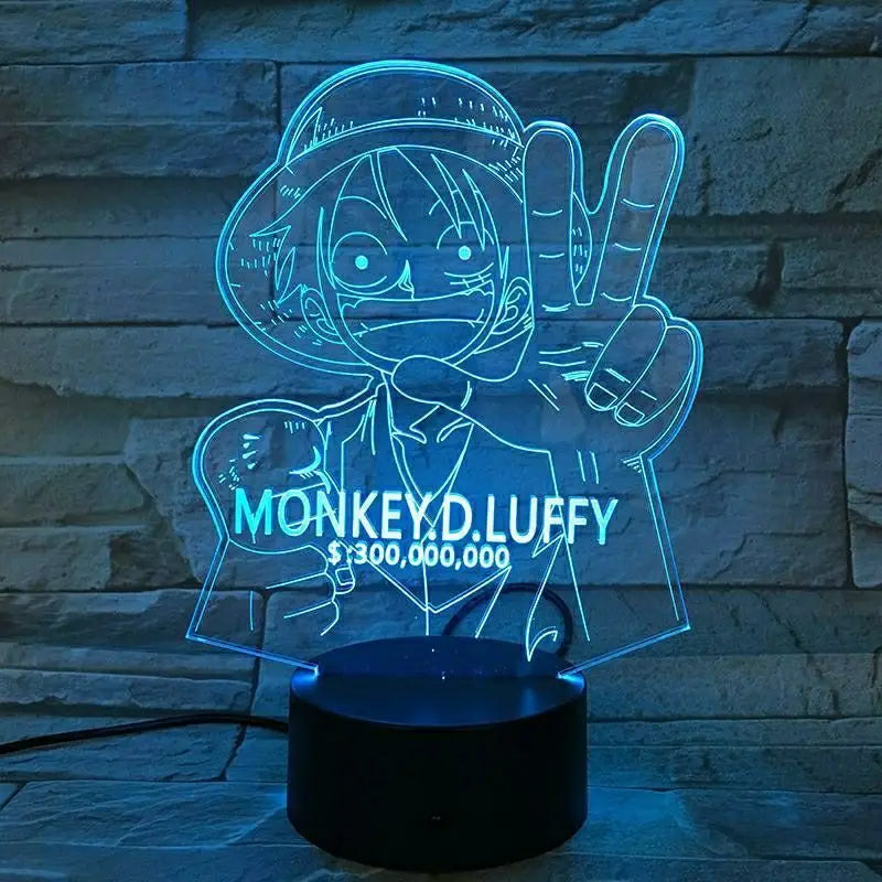 One Piece Animation Peripheral Luffy Zoro Escartoon Kawaii LED Night Light Desktop Personalized Creative Ornament Birthday Gift