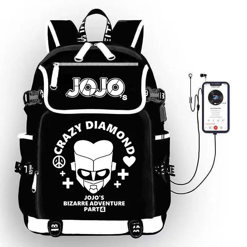 JoJo's Bizarre Adventure Anime Backpack Student School Shoulder Bag Large Capacity Youth Outdoor Travel Backpack Fashion Gift