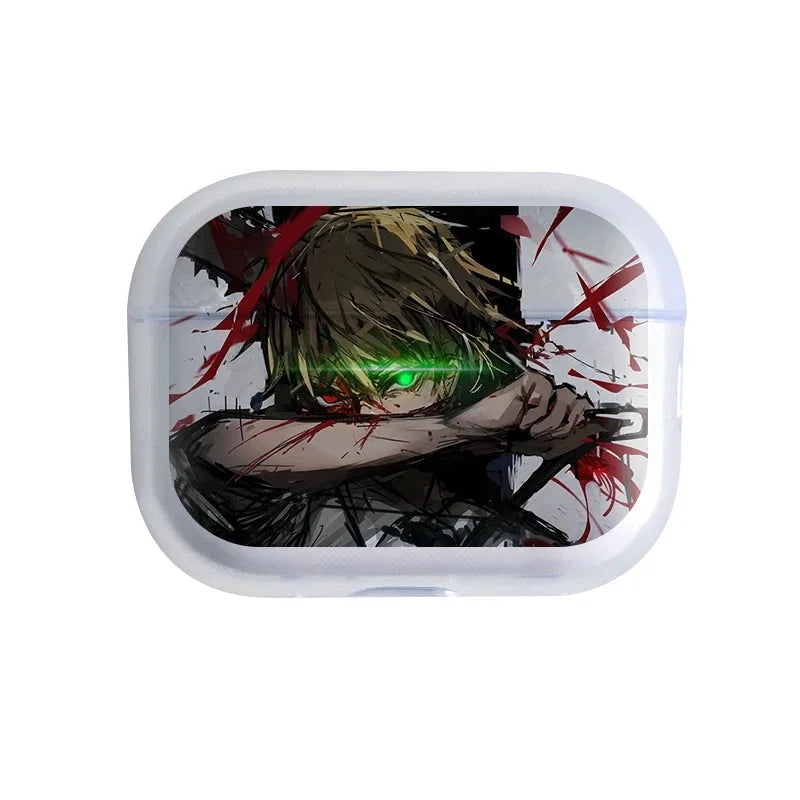 New For AirPods 4 Case Anime Soft Silicone Cover For AirPods 3 1 Pro2 Chainsaw Man power and meowy Earphone Charging Box