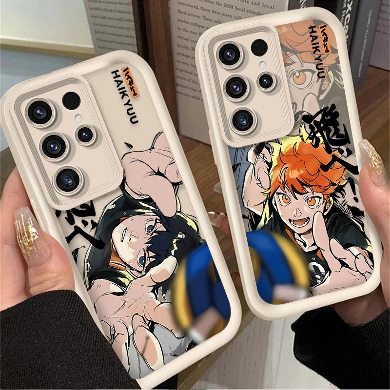 Anime Haikyuu Shoyo Hinata Case For Samsung Galaxy S24 S25 S23 Ultra S22 S21 Plus FE A36 A56 A26 A16 A06 A15 A25 A35 A55 5G Etui