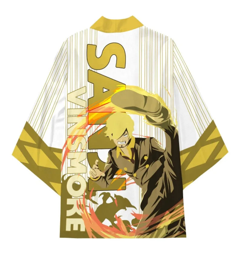 New Anime ONE PIECE Kimono Cape Cosplay Clothing 3D Printing Comics Casual Cardigan Jacket Men and Women Birthday Gifts