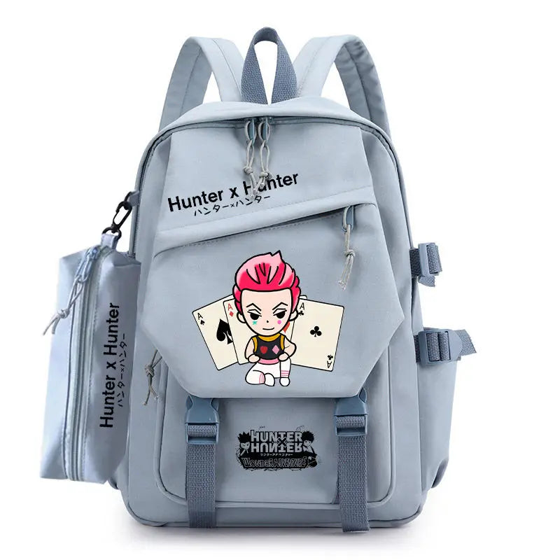 HUNTER Killua Zoldyck Hisoka anime peripheral fashion backpack personality simple student schoolbag holiday gift kawaii