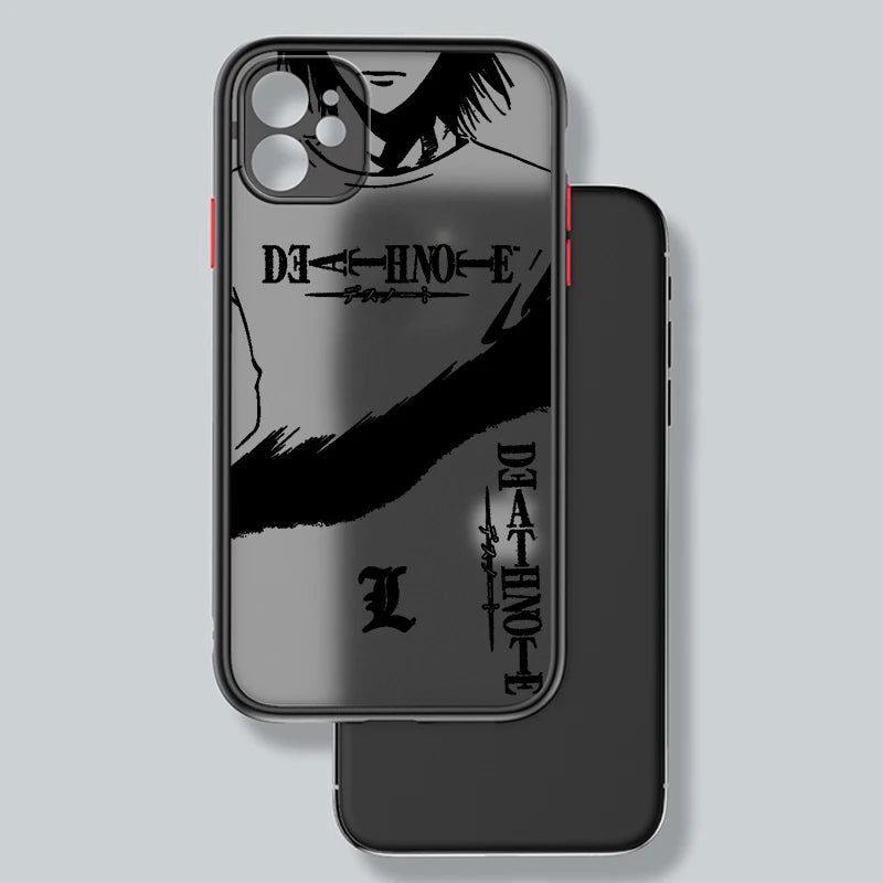 Death Note Cool Art Anime Frosted Translucent For Apple iPhone 16 15 14 13 12 11 XS XR X Pro Max Plus Mini Matte Phone Case