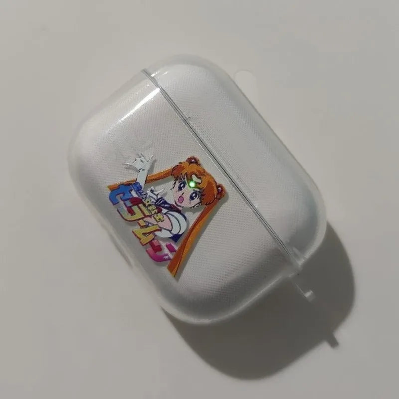 Anime Sailor Moon Transparent Case for Airpods 1 2 Pro Shockproof Silicon Headphone Earphone Cover for AirPods 3 Pro2 Shell Gift