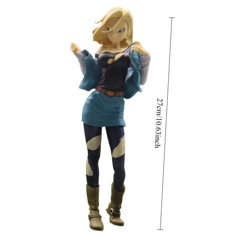 27cm Anime Dragon Ball Z Android 18 Figure Android PVC Action Figurine Collection Model Toys for Children Gifts