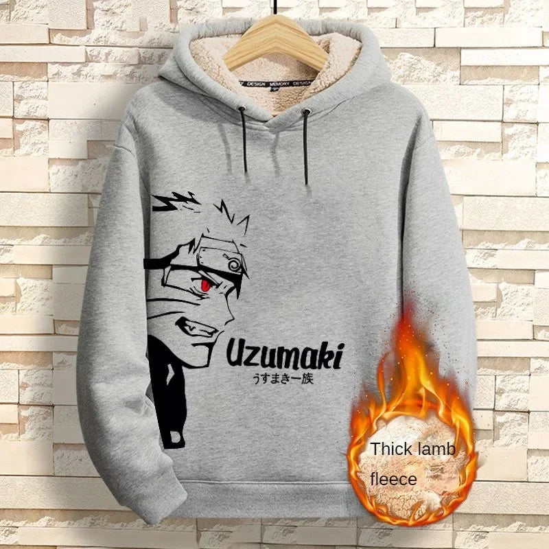 Naruto Sasuke Hoodie Sweatshirt High Quality Clothing Winter Loose Warm Hip Hop Unisex Fashion Pullover Men Hoodie Birthday Gift