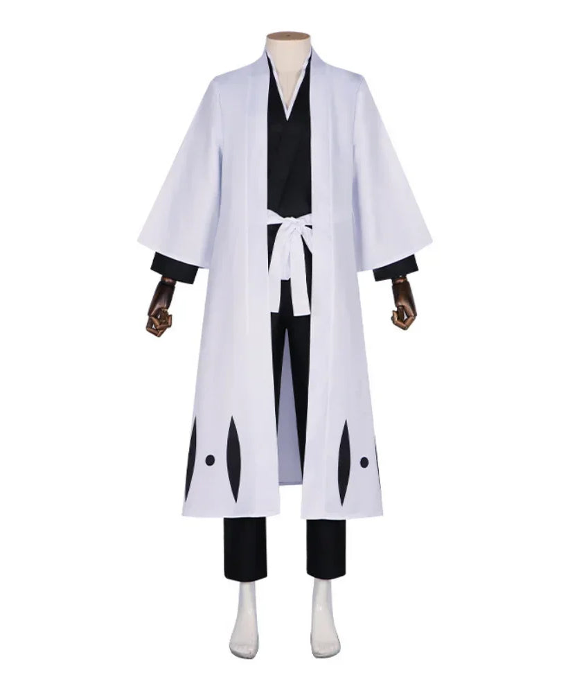 Anime Bleach Aizen Sousuke Cosplay Costume Wig Sets Bleach Thousand Year Blood War Gotei 13 Team 5 Captain Robe Kimono Outfits