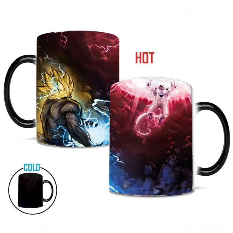 Dragon Ball Goku Color Changing Cup Mug Personalised Magic Mugs Heat Activated Image Photo Coffee Mugs Surprised