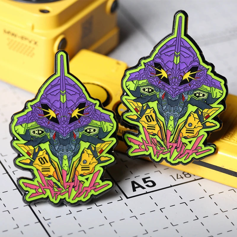 Animation peripheral accessories pendant Neon Genesis Evangelion brooch Unit 1 EVA01 badge ins jewelry pin refrigerator magnet