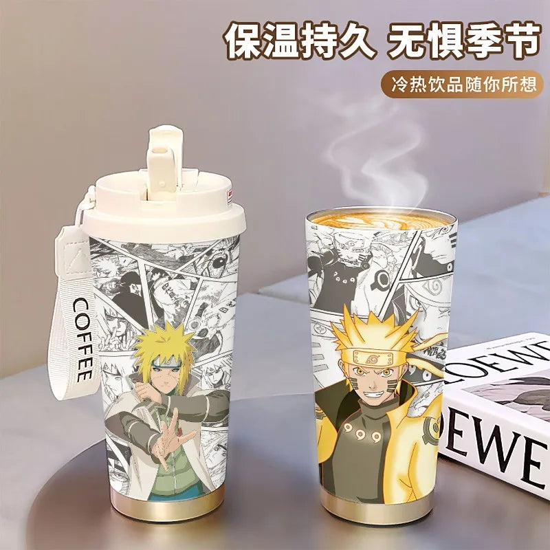 new Uzumaki Naruto cute and cool personality high-value two-dimensional student going out portable straw water cup birthday gift