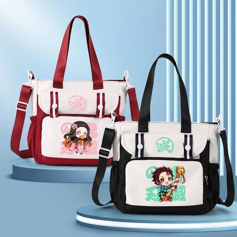 Anime Demon Slayer Kamado Tanjirou New Shoulderbag Men Women Crossbody Bags Student Fashion Large Capacity Handbag Holiday Gifts