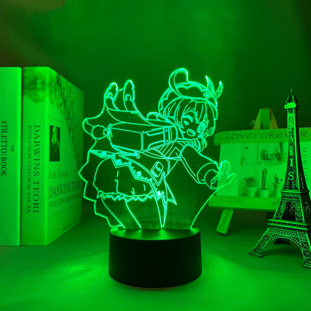 Newly Genshin Impact Night Light Yae Miko Game Figures Acrylic Stand Model 3D Table Lamp Kids Git Acrylic Bedside lamp