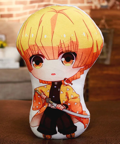 Tanjiro & Nezuko Plush Pillow – Demon Slayer Anime Cushion