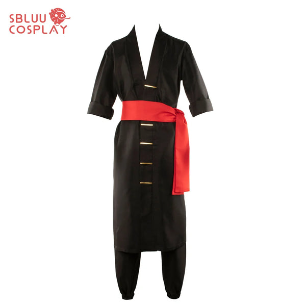 One Piece Roronoa Zoro Black Kimono Cosplay Costume – Full Set Outfit