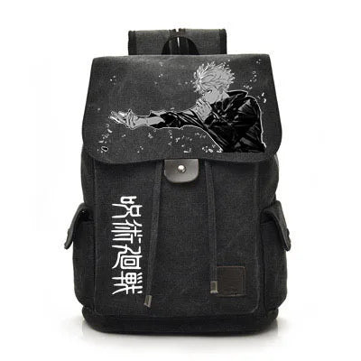 Jujutsu Kaisen Anime Backpack Cosplay Gojo Unisex Students School Bag Large Capacity Bookbag Laptop Travel Rucksack Outdoor Bag