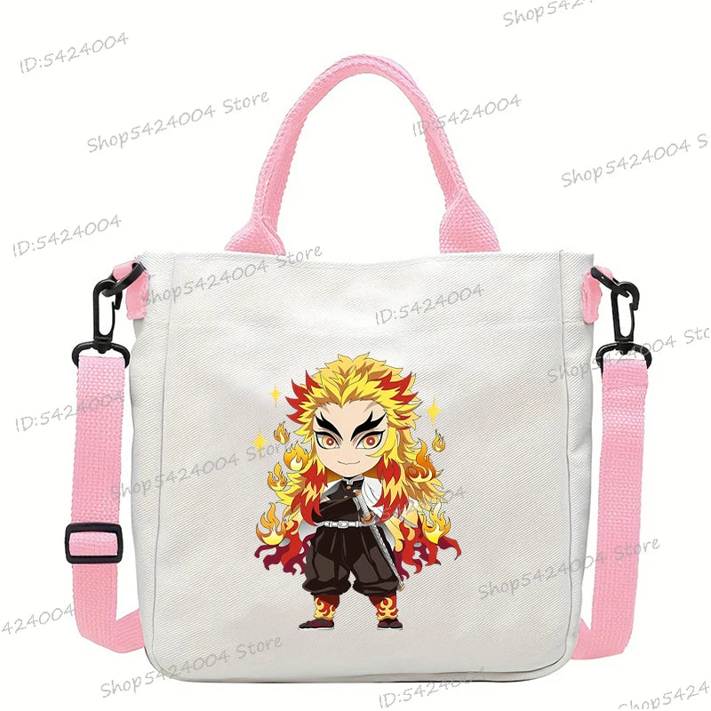 Demon Slayer Crossbody Bag – Rengoku & Tengen Graphic Print Shoulder Bag