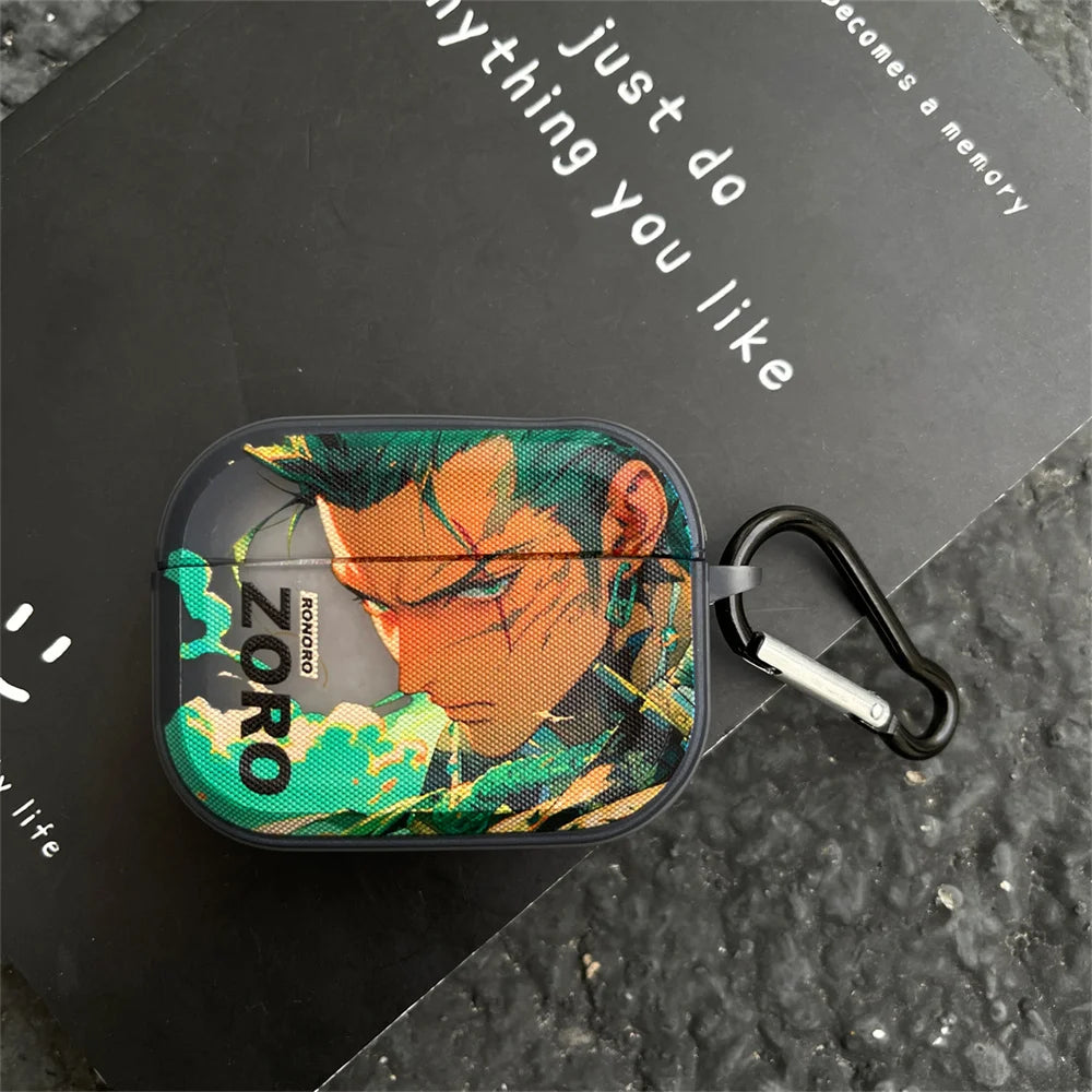 Anime One Piece Luffy Zoro Earphone Case For AirPods 4th 3rd 2nd Pro Pro2 Headphone Headset Wireless Protection Cover Funda