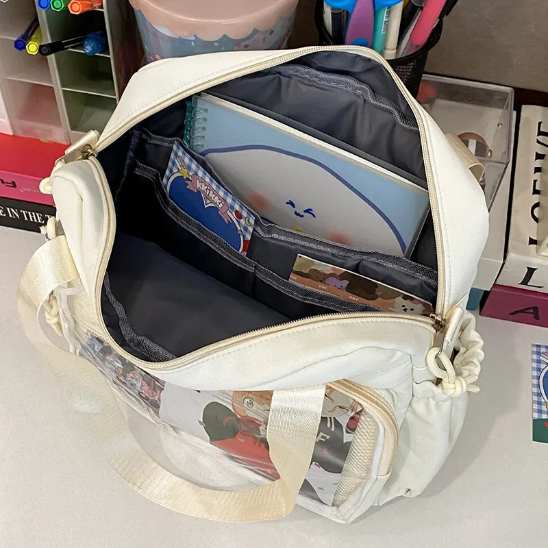 Multifunctional Shoulder Anime Spy × Family Crossbody Bag with Large Capacity for Students To Attend Classes and Tutoring Tote Bag for Girls