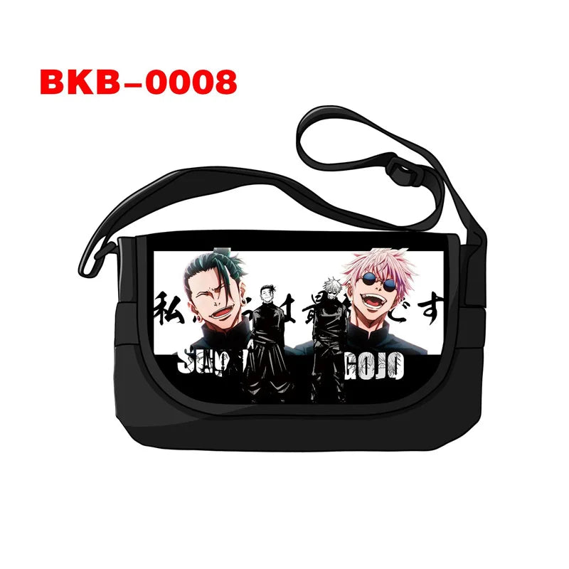 Anime Jujutsu Kaisen Shoulder Gojo Satoru Ryomen Sukuna Handbag Messenger Bag Phone Holder Storage Bags for Travel