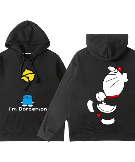 Doraemon Anime Hoodie – Cute Couple & Teen Pullover Jacket