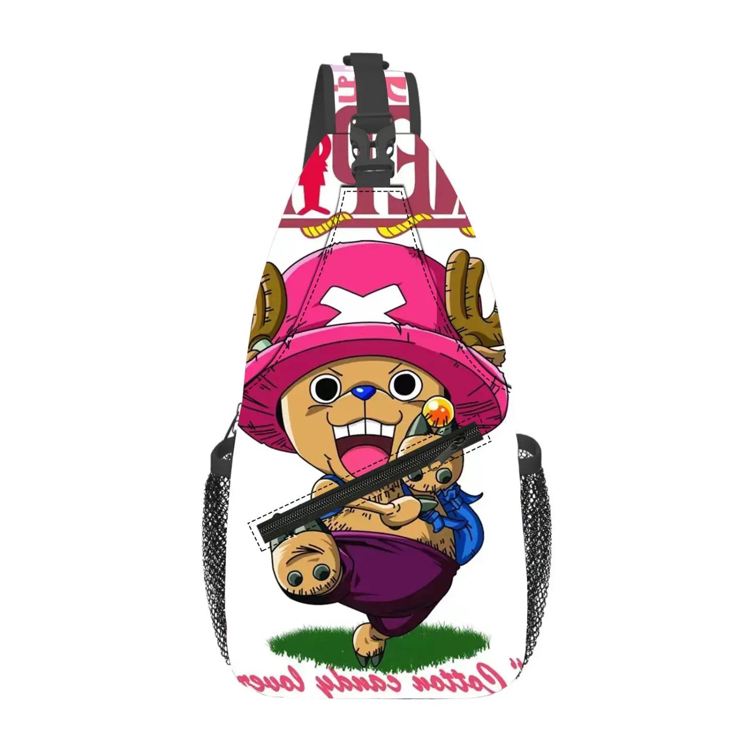 New One Piece Animation Peripheral Kawaii Chopper Portable Large Capacity Crossbody Bag Cute Creative Waist Bag Gift Wholesale