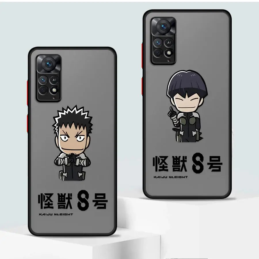Cute Kaiju No. 8 Matte Phone Case – Xiaomi Redmi Note 8–14 Series