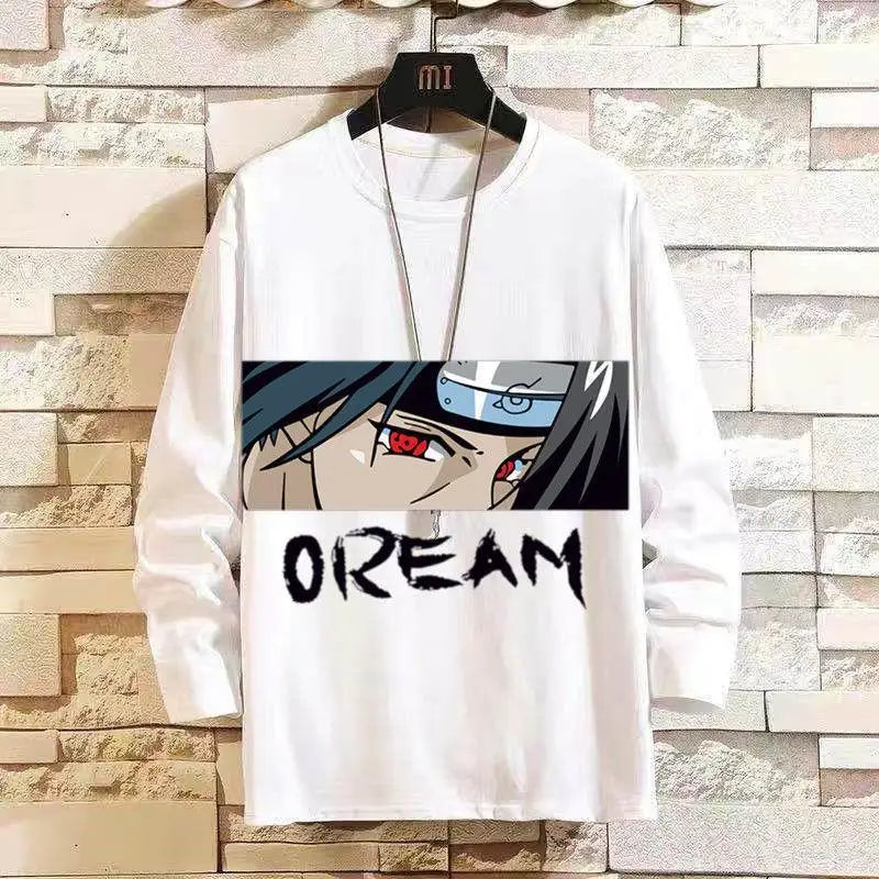 New One Piece Kawaii Anime Luffy Uchiha Itachi Creative Long Sleeve Pants Suit Autumn and Winter Warm Home Clothing Gift