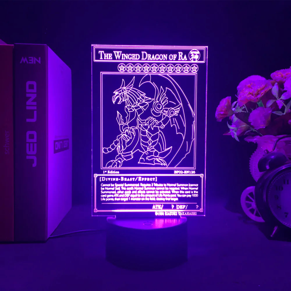 Anime Action Figure Led Night Light Manga Yu Gi Oh Dark Magician Girl for Kid Bedroom Decor Lamp Kawaii Room Decor Light
