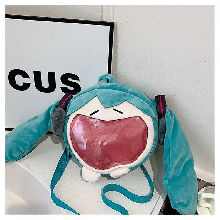 New Hatsune Miku Itabag - Sakura Lolita Style Shoulder Bag, Kawaii UWA Plush Backpack Large Capacity Crossbody Purse Gift