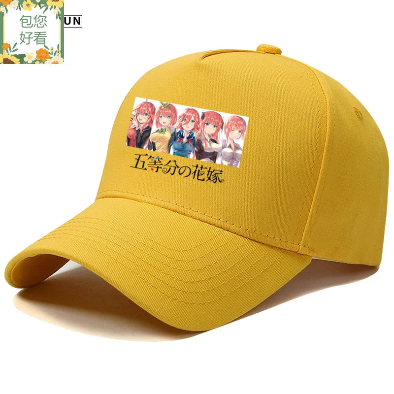 The Quintessential Quintuplets Nakano Ichika Nino Itsuki two-dimensional print hat men's and women's COS baseball cap present