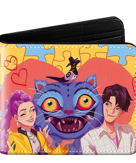 Devil Hunter Pu Anime Print Short Mini Wallet Rumi Mira Zoey Saja Boys Figure Change Storage Bag Birthday Gift