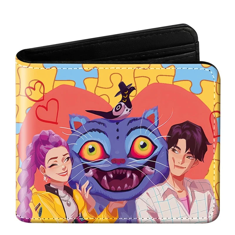 Devil Hunter Pu Anime Print Short Mini Wallet Rumi Mira Zoey Saja Boys Figure Change Storage Bag Birthday Gift
