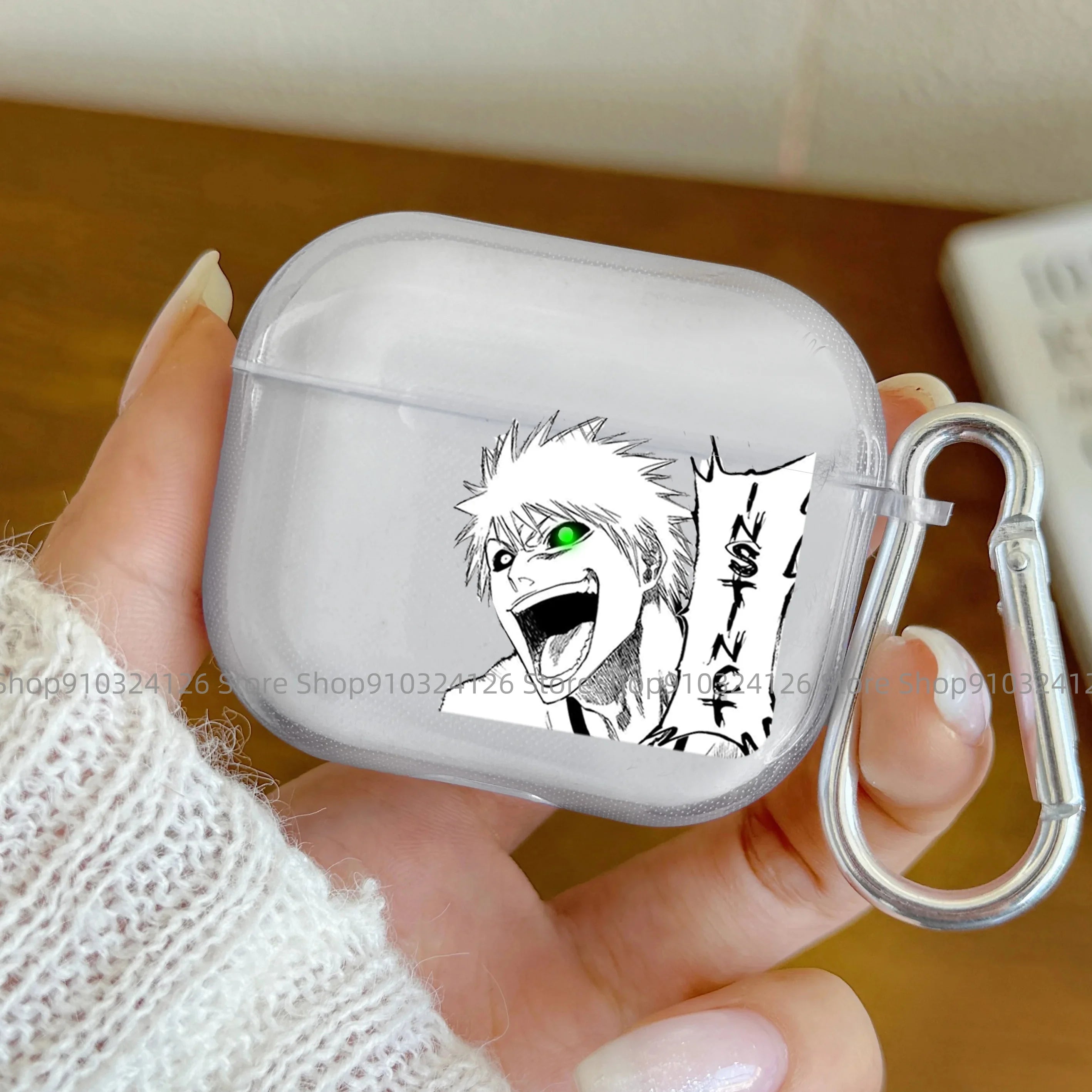 Anime Bleach Wave Kurosaki ichigo Japan Case for Airpods Pro 2 1 3 Soft Silicone Cover Air Pods4 1/2/3Earphone Cover