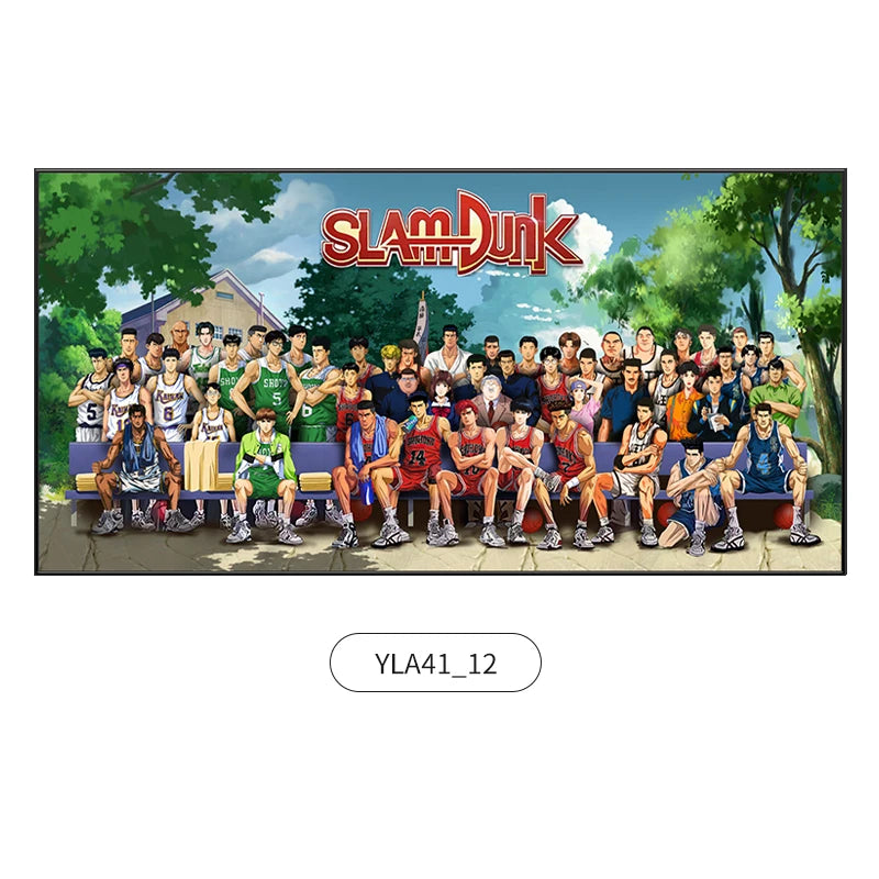 Slam Dunk Wall Art – Sakura Path Anime Mural for Bedroom or Living Room