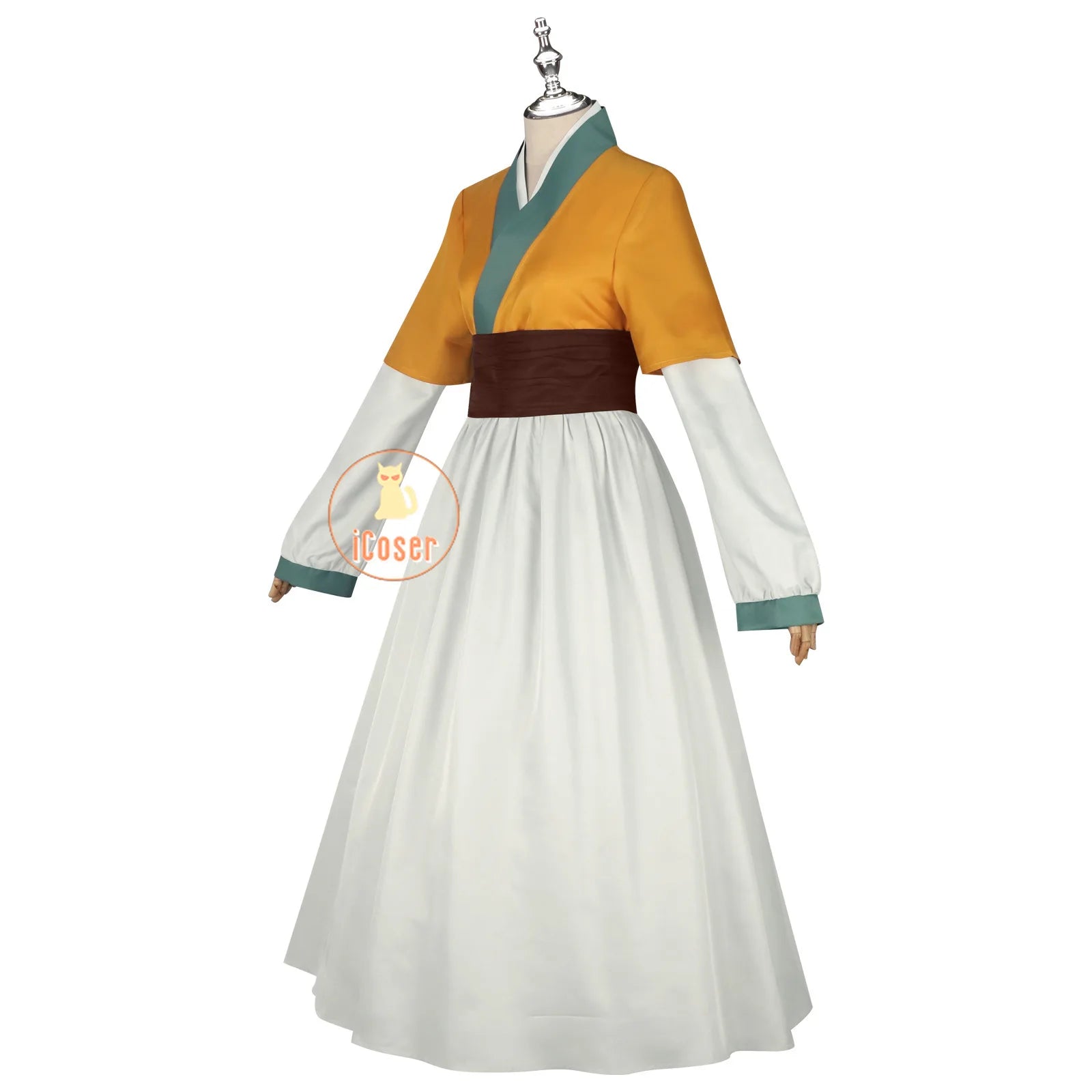 iCoser Anime The Apothecary Diaries Shisui Cosplay Costume Wig Yellow Dress Hanfu Palace Maid Clothing Halloween Party for Women