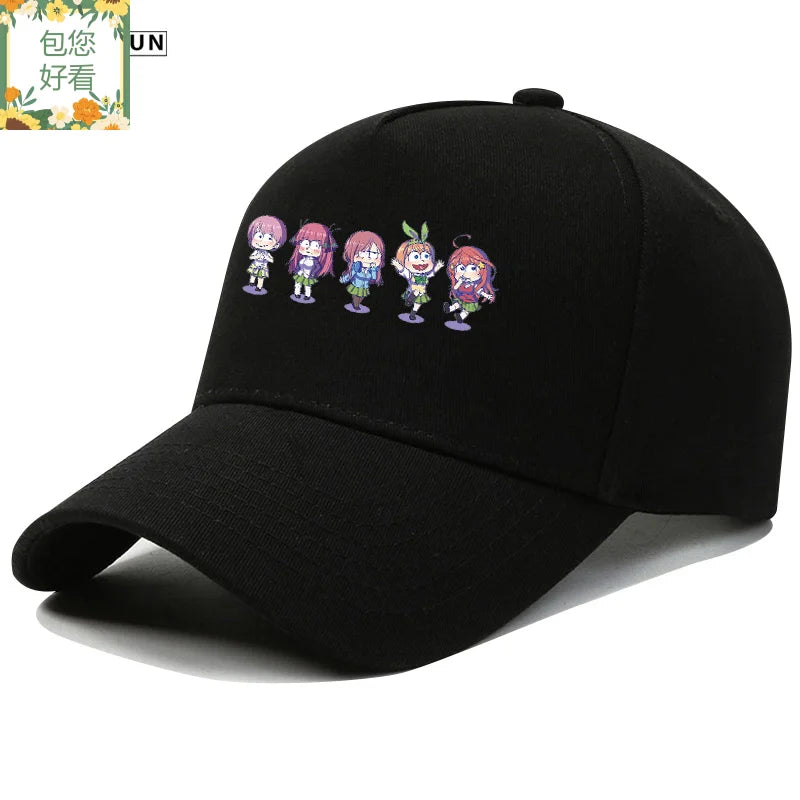 The Quintessential Quintuplets Nakano Ichika Nino Itsuki two-dimensional print hat men's and women's COS baseball cap present