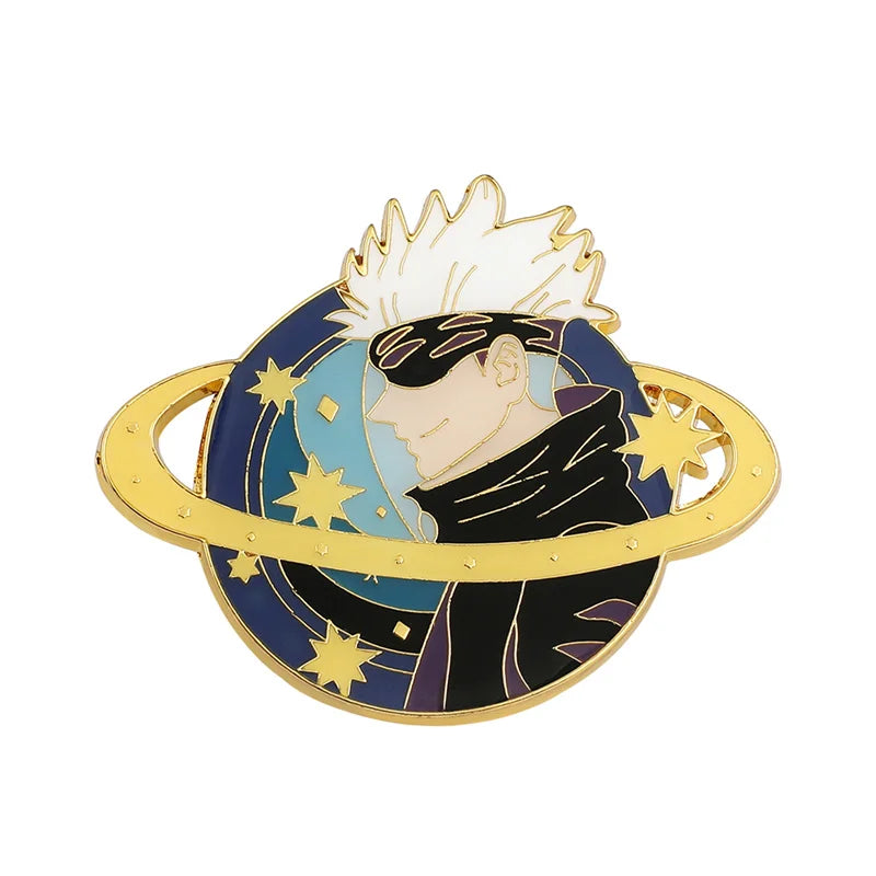 Anime Jujutsu Kaisen Badge Brooch Gojo Satoru Fushiguro Megumi Cosplay Metal Woman Man Pin Broochs Accessories