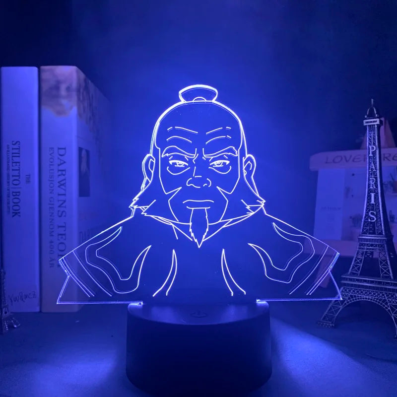 Anime Avatar The Last Airbender 3D LED Lamp Aang Zuko Iroh Toph Beifong Suki Figure Nightlight for Kids Child Bedroom Decor
