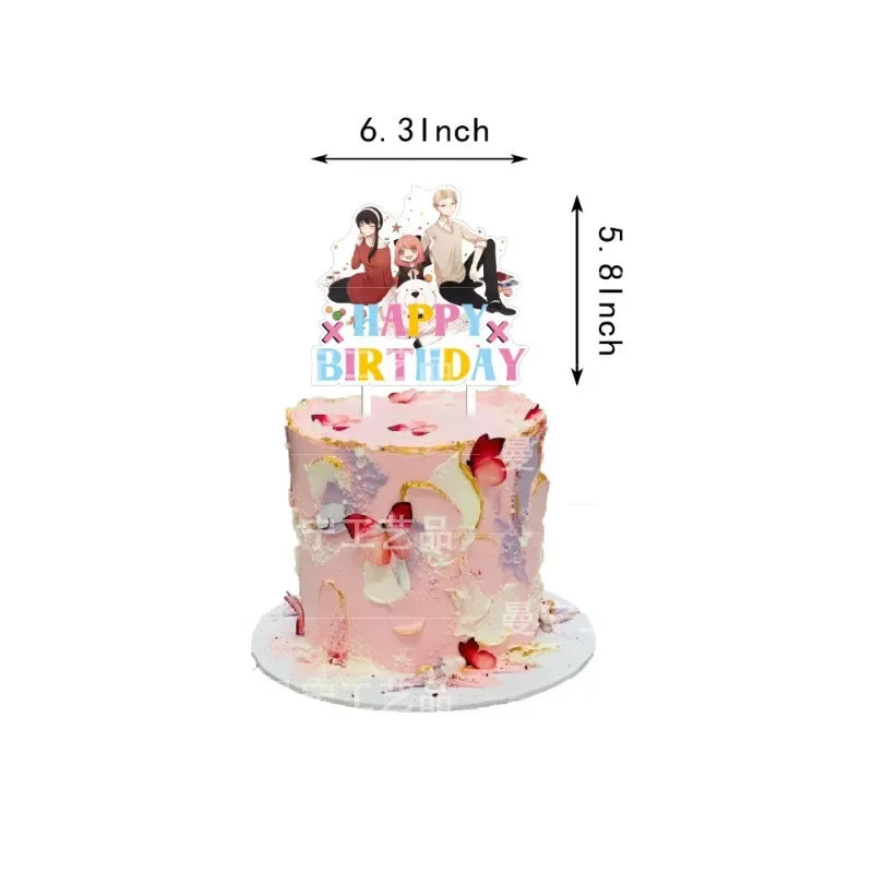 Spy X Family Birthday Decoration Foil Balloon Disposable Tableware Set Anya Yor Forger Twilight for Kids Birthday Party Supplies