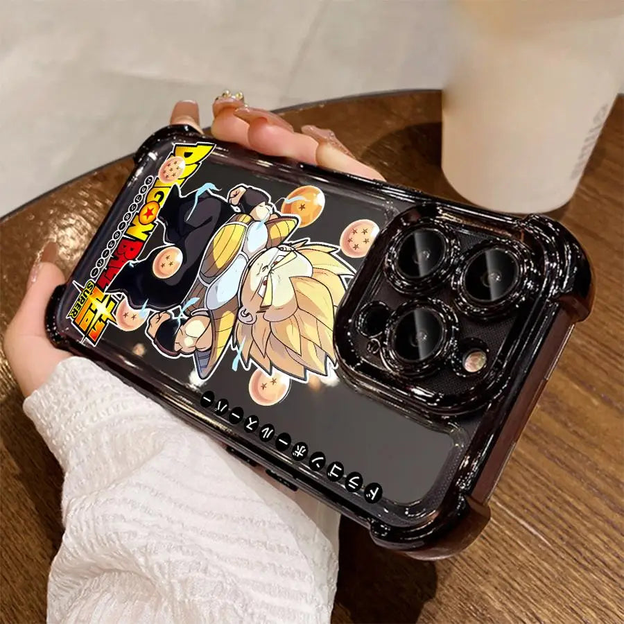 Dragon Ball Z Anime Phone Case – Soft Shell for iPhone 11–16 Pro Max & Plus