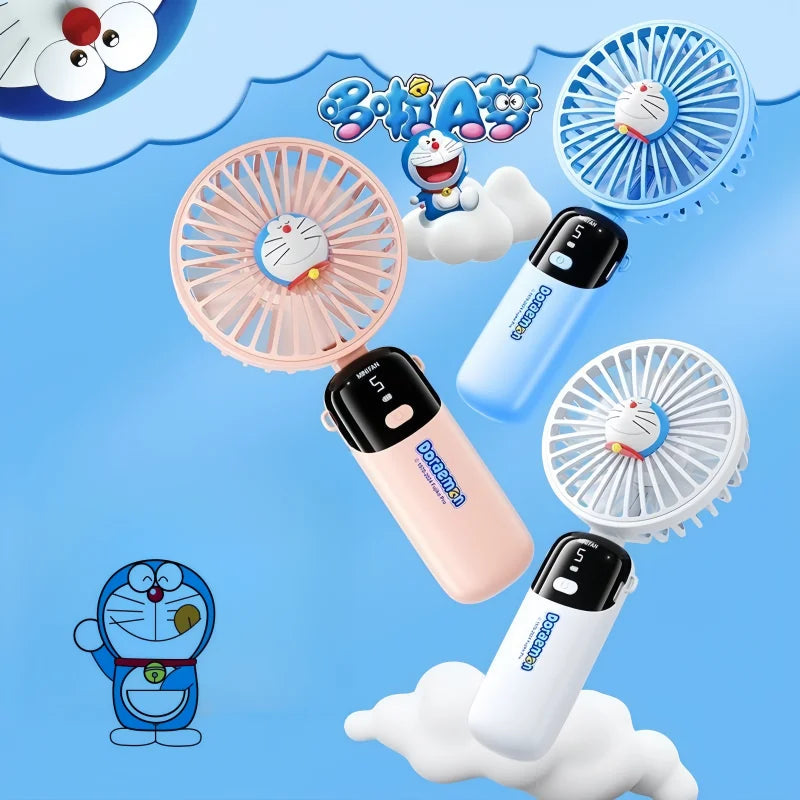 Doraemon Portable USB Fan – Foldable & Silent Cartoon Neck Fan for Students & Gifts