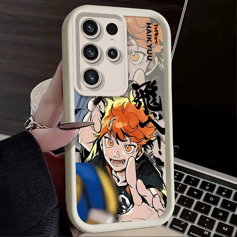 Anime Haikyuu Shoyo Hinata Case For Samsung Galaxy S24 S25 S23 Ultra S22 S21 Plus FE A36 A56 A26 A16 A06 A15 A25 A35 A55 5G Etui