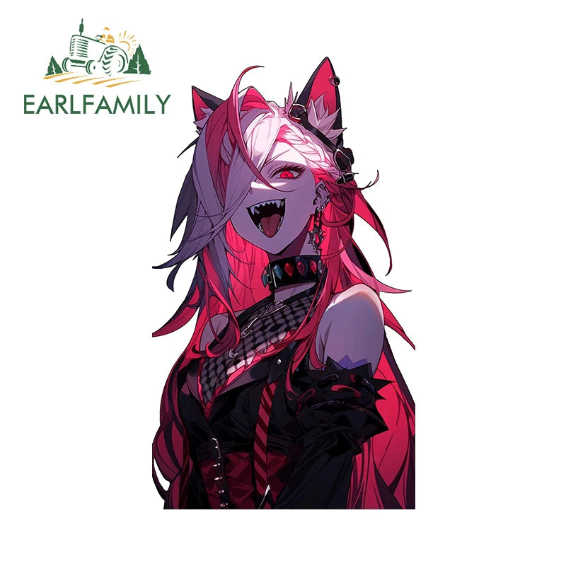 13cm x 7.4cm Zero Two Anime Car Sticker Motorcycle Bumper Funny Laptop Sunscreen Decal Scratch-Proof Fashion Decor