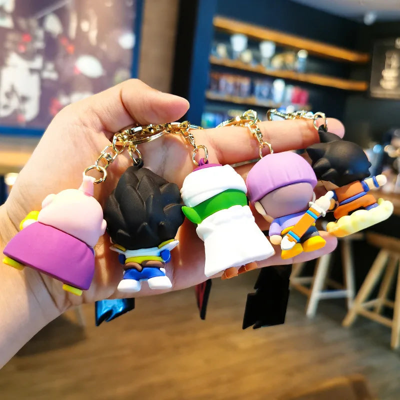 Dragon Ball Sun Wukong Keychain 3D Doll Pendant Handmade Backpack Accessories Creative Keychain Shoulder Bag Decoration Supplies