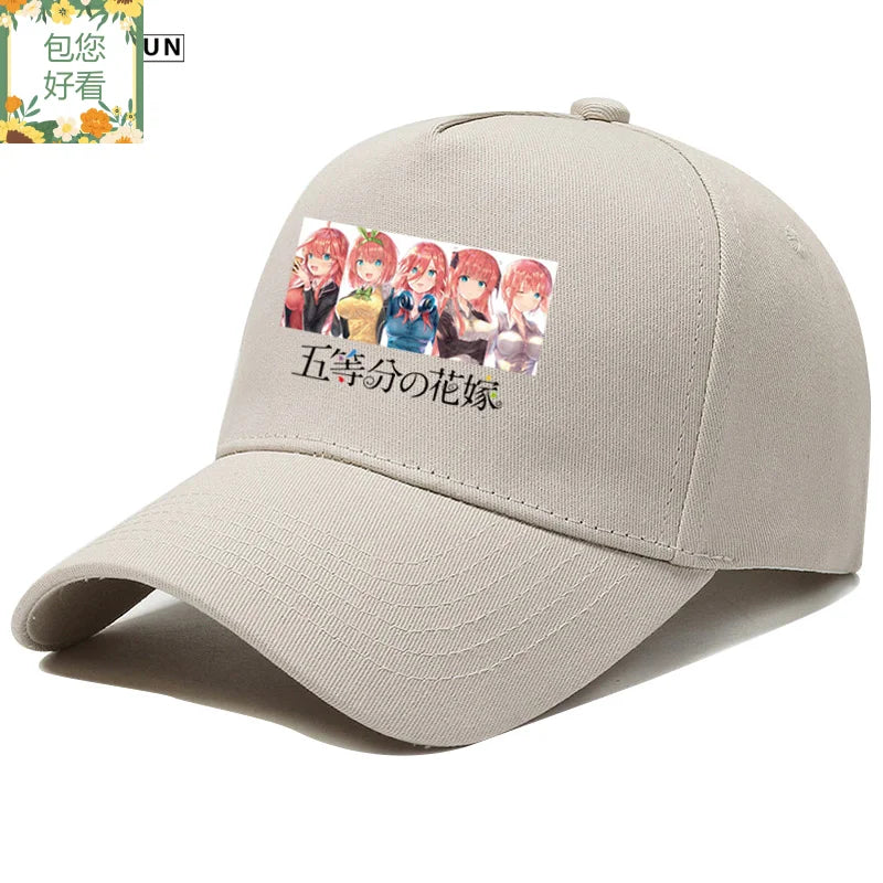 The Quintessential Quintuplets Nakano Ichika Nino Itsuki two-dimensional print hat men's and women's COS baseball cap present