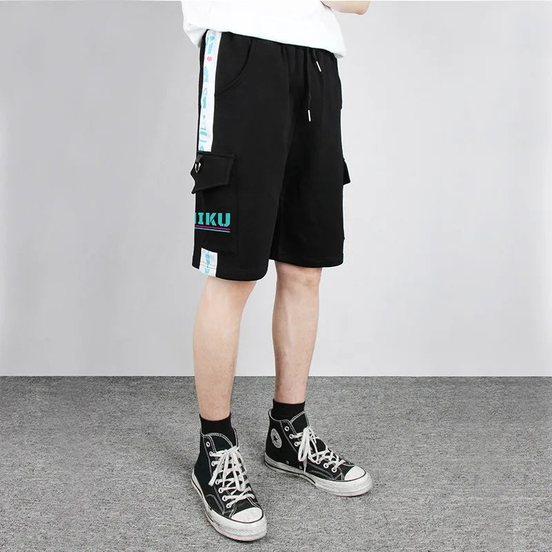 New Hot Sale Pant Anime Mikuu Men Women Cotton Casual Pants Black Pants Men Cargo Pants Sweatpant Fashion shorts Unisex