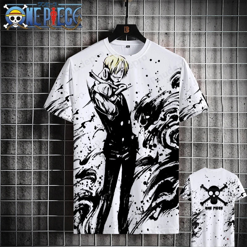 Luffy One Piece 3D Printed T-Shirt – Unisex Summer Anime Tee