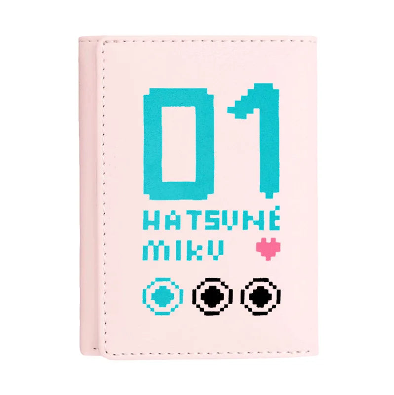 Hatsune Miku Anime Peripheral Zipper New PU Wallet Handsome Personality Boy Print Coin Purse Short Card Pack Holiday Gift