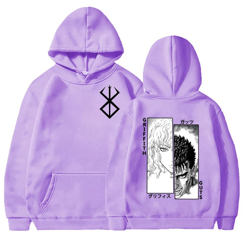 Hot Anime Guts Griffith Graphic Printed Hoodie Unisex Autumn Winter Casual Loose Long Sleeve Pullover Fashion Sweatshirt