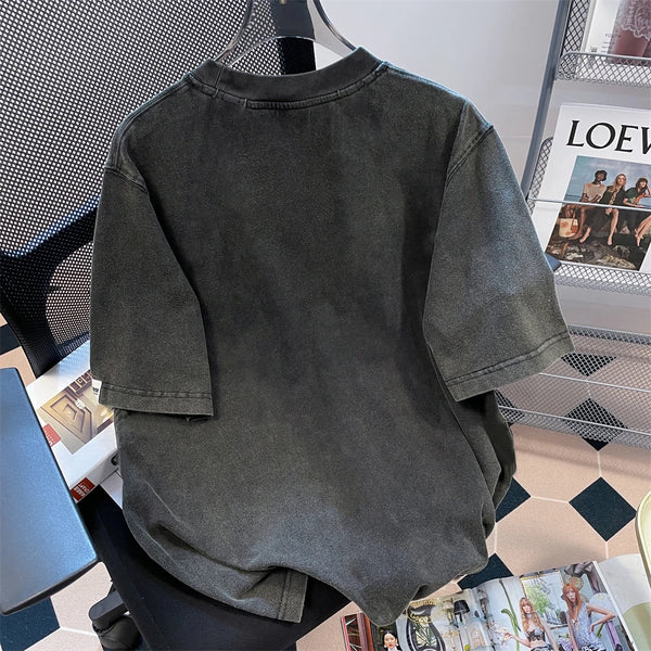 Vintage-Washed Cotton T-Shirt — Streetwear Tee